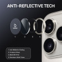 Szkło NORTHJO z metalową ramką do ochrony obiektywów tylnego aparatu dla iPhone 17 Pro / 17 Pro Max - szary