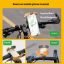 Uchwyt Z012 na rower i motocykl na kierownicę do iPhone'a - pomarańczowo-biały