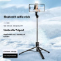 Z165 panoramiczny kijek do selfie Bluetooth ze statywem do iPhone'a - czarny