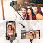 Q12 Bluetooth kijek do selfie ze statywem do iPhone'a - biały