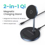 UGREEN 2w1 magnetyczna bezprzewodowa podstawka ładująca do iPhone / AirPods - 20W - ciemnoszary