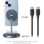 UGREEN 2w1 magnetyczna bezprzewodowa podstawka ładująca do iPhone / AirPods - 20W - ciemnoszary