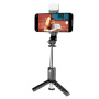 CYKE Q11s Bluetooth kij do selfie z tripodem i lampą do iPhone'a - czarny