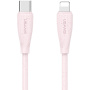 USAMS US-SJ717 kabel ładująco-transferowy - USB-C do Lightning - 1 m - różowy
