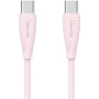USAMS US-SJ716 kabel ładująco-transmisyjny - USB-C do USB-C - 1 m - różowy