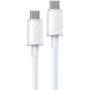 Kabel ładujący i do transmisji danych WEKOME WDC-74 - USB-C do USB-C - 1,2 m - biały