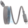 Yesido CA172L magnetyczny kabel do ładowania i transmisji danych - USB-C do Lightning - 1 m - szarobeżowy