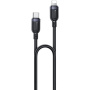 Yesido CA189 Opleciony kabel do ładowania i transmisji danych - USB-C do Lightning - 1,2 m - czarny