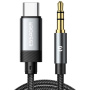 Kabel audio ESSAGER ES-YP22 - złącze 3,5 mm jack na USB-C - 1 m - czarny