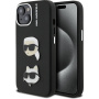 Karl Lagerfeld Grained K&CH Heads etui do iPhone 15 - czarny