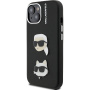 Karl Lagerfeld Grained K&CH Heads etui do iPhone 15 - czarny