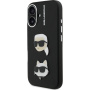 Karl Lagerfeld Grained K&CH Heads etui do iPhone 16 - czarny
