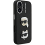 Karl Lagerfeld Grained K&CH Heads etui do iPhone 16 - czarny