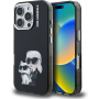 Karl Lagerfeld IML Aquarelle Karl and Choupette etui do iPhone 16 Pro Max - czarny