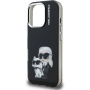 Karl Lagerfeld IML Aquarelle Karl and Choupette etui do iPhone 16 Pro Max - czarny