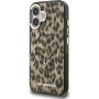 Karl Lagerfeld IML Leopard etui z MagSafe do iPhone 16 - brązowy