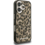 Karl Lagerfeld IML Leopard etui z MagSafe do iPhone 16 - brązowy