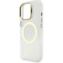 Guess IML Gold Outline etui z podstawką i MagSafe do iPhone 16 Pro - przezroczysty