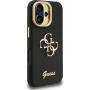 Guess Grained 4G Logo etui z podpórką do iPhone 16 - czarny