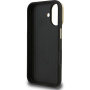Guess Grained 4G Logo etui z podpórką do iPhone 16 - czarny