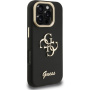 Etui Guess Grained 4G Logo z rozkładaną podstawką do iPhone 16 Pro Max - czarny