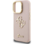 Guess Grained 4G Logo etui z podpórką do iPhone 16 Pro Max - różowy