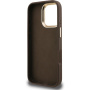Guess 4G Metal Logo etui z podpórką do iPhone 16 Pro Max - brązowy