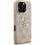 Guess 4G Metal Logo etui z podpórką do iPhone 16 Pro Max - różowy