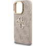 Guess 4G Metal Logo etui z podpórką do iPhone 16 Pro Max - różowy