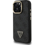 Etui Guess 4G Strass Triangle Logo z podstawką i MagSafe do iPhone 16 Pro Max - szary