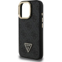 Etui Guess 4G Strass Triangle Logo z podstawką i MagSafe do iPhone 16 Pro Max - szary