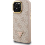 Etui Guess 4G Strass Triangle Logo z podstawką i MagSafe do iPhone 16 Pro Max - różowy