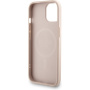 Etui Guess 4G Colored Ring Strap z paskiem i MagSafe do iPhone 15 - różowy