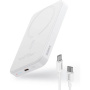 Baseus Mini bezprzewodowy MagSafe powerbank z portem USB-C - 5 000 mAh - biały