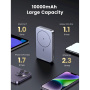 Mini powerbank UGREEN bezprzewodowa MagSafe z portami USB-C / USB-A - 10 000 mAh - szara