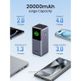 UGREEN Nexode 130W powerbank z portami 2x USB-C / USB-A - 20 000 mAh - szary