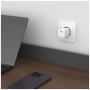 FIXED Mini GaN zestaw adaptera z portem USB-C i kabla USB-C na USB-C - 20W - 1,2 m - biały