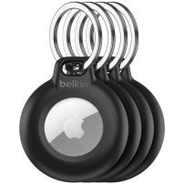 BELKIN Secure wodoszczelne etui z brelokiem do AirTag 1 / 2 - 4 szt. - czarny
