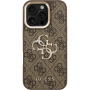 Guess 4G Metal Logo etui z podpórką do iPhone 16 Pro Max - brązowy