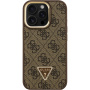 Etui Guess 4G Strass Triangle Logo z podpórką i MagSafe do iPhone 16 Pro Max - brązowy
