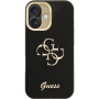 Guess Grained 4G Logo etui z podpórką do iPhone 16 - czarny
