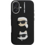 Karl Lagerfeld Grained K&CH Heads etui do iPhone 16 - czarny
