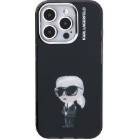 Karl Lagerfeld IML Aquarelle Karl etui do iPhone 15 Pro - czarny