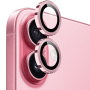 NORTHJO Szkła z metalową ramką do ochrony obiektywów tylnego aparatu dla iPhone 17 - różowy