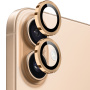Szkła NORTHJO z metalową ramką do ochrony obiektywów tylnego aparatu dla iPhone 17 - złoty