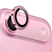 NORTHJO Szkło z metalową ramką do ochrony obiektywu tylnego aparatu dla iPhone Air - różowe