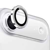 NORTHJO Szkło z metalową ramką do ochrony obiektywu tylnego aparatu dla iPhone Air - srebrne