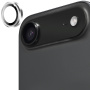 ENKAY Szkło hartowane z metalową ramką do ochrony obiektywu tylnego aparatu dla iPhone Air - srebrne