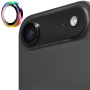 ENKAY Szkło hartowane z metalową ramką do ochrony obiektywu tylnego aparatu dla iPhone Air - tęczowe
