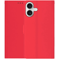 Etui z klapką z skóry PU na iPhone 17 - czerwone